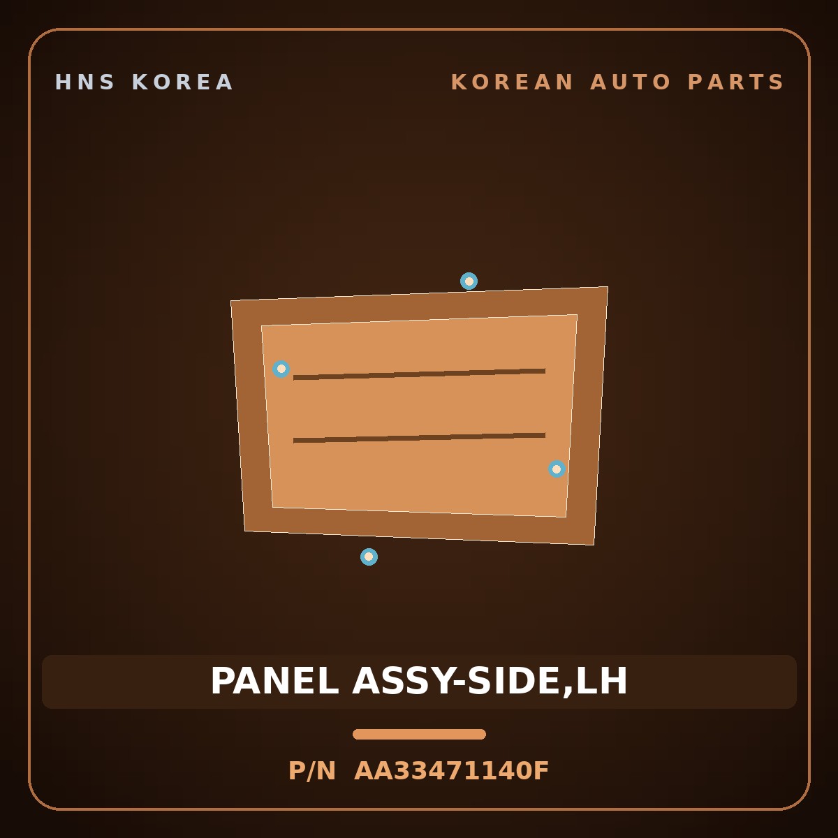 Genuine Mobis PANEL ASSY-SIDE,LH AA33471140F for Retona 1999 HNS Parts Korea