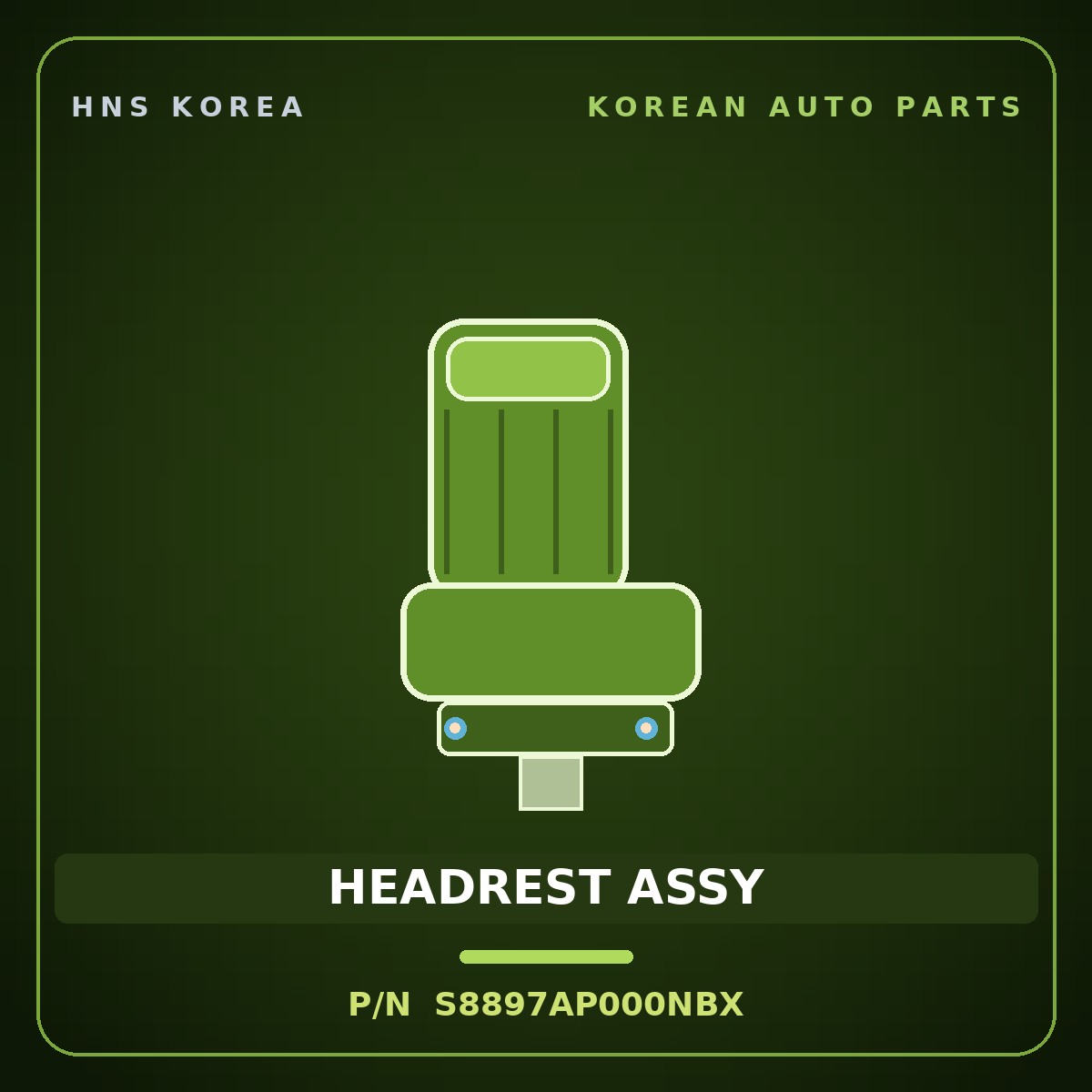Genuine Mobis HEADREST ASSY S8897AP000NBX for Palisade 2019 HNS Parts Korea