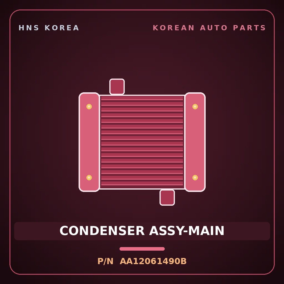 Genuine Mobis CONDENSER ASSY-MAIN AA12061490B for Towner 2000 HNS Parts Korea