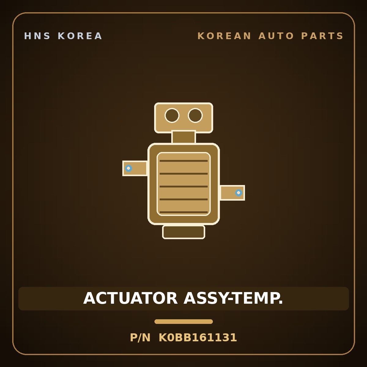 Genuine Mobis ACTUATOR ASSY-TEMP. K0BB161131 for Cerato 1998 HNS Parts Korea