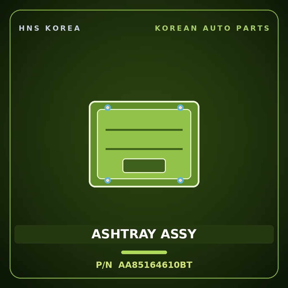 Genuine Mobis ASHTRAY ASSY AA85164610BT for Power Combi 1998 HNS Parts Korea