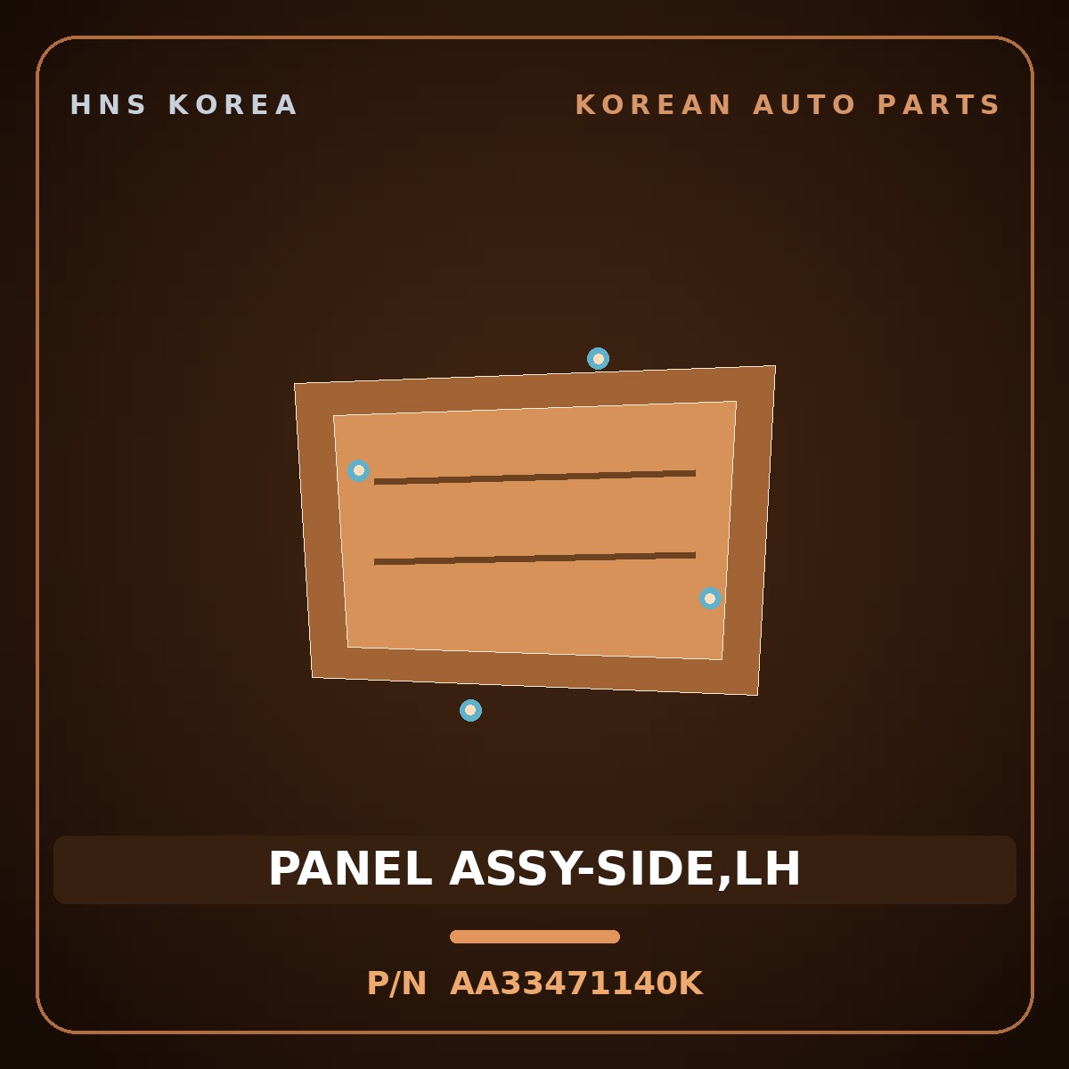 Genuine Mobis PANEL ASSY-SIDE,LH AA33471140K for Retona 1999 HNS Parts Korea