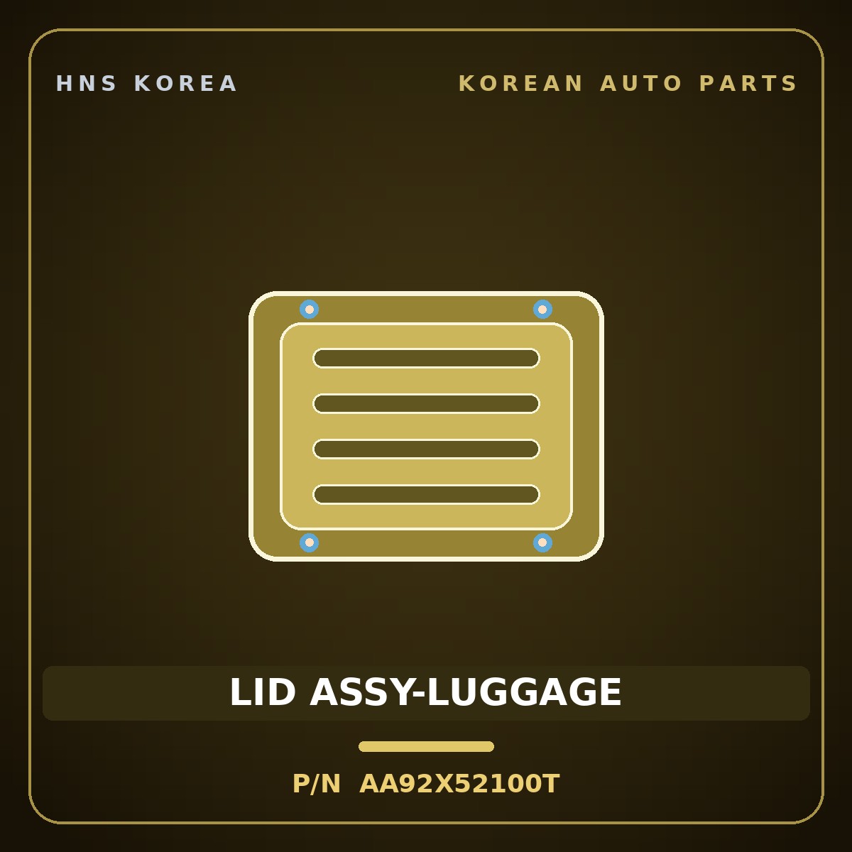Genuine Mobis LID ASSY-LUGGAGE AA92X52100T for Granbird 2001 HNS Parts Korea