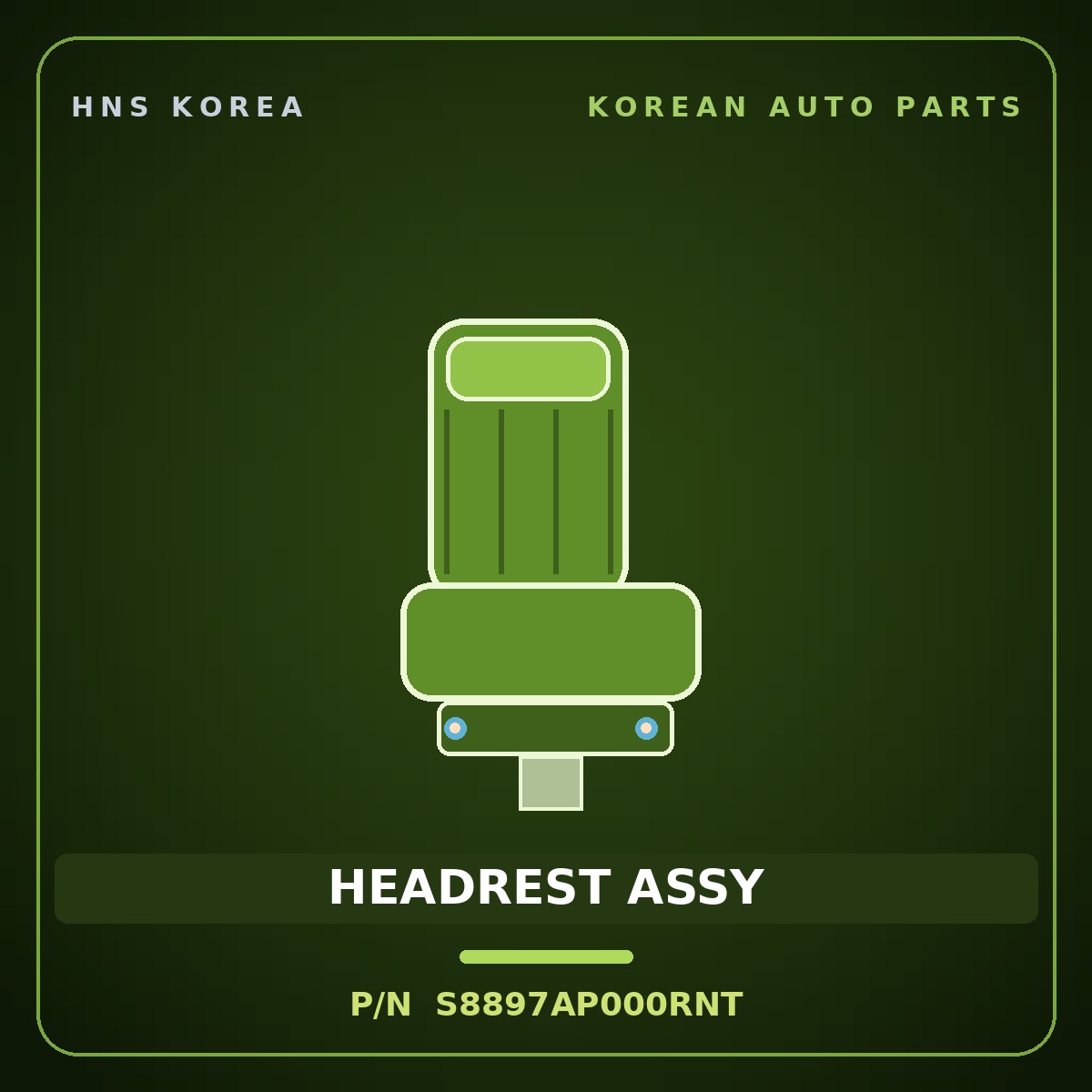 Genuine Mobis HEADREST ASSY S8897AP000RNT for Palisade 2022 HNS Parts Korea