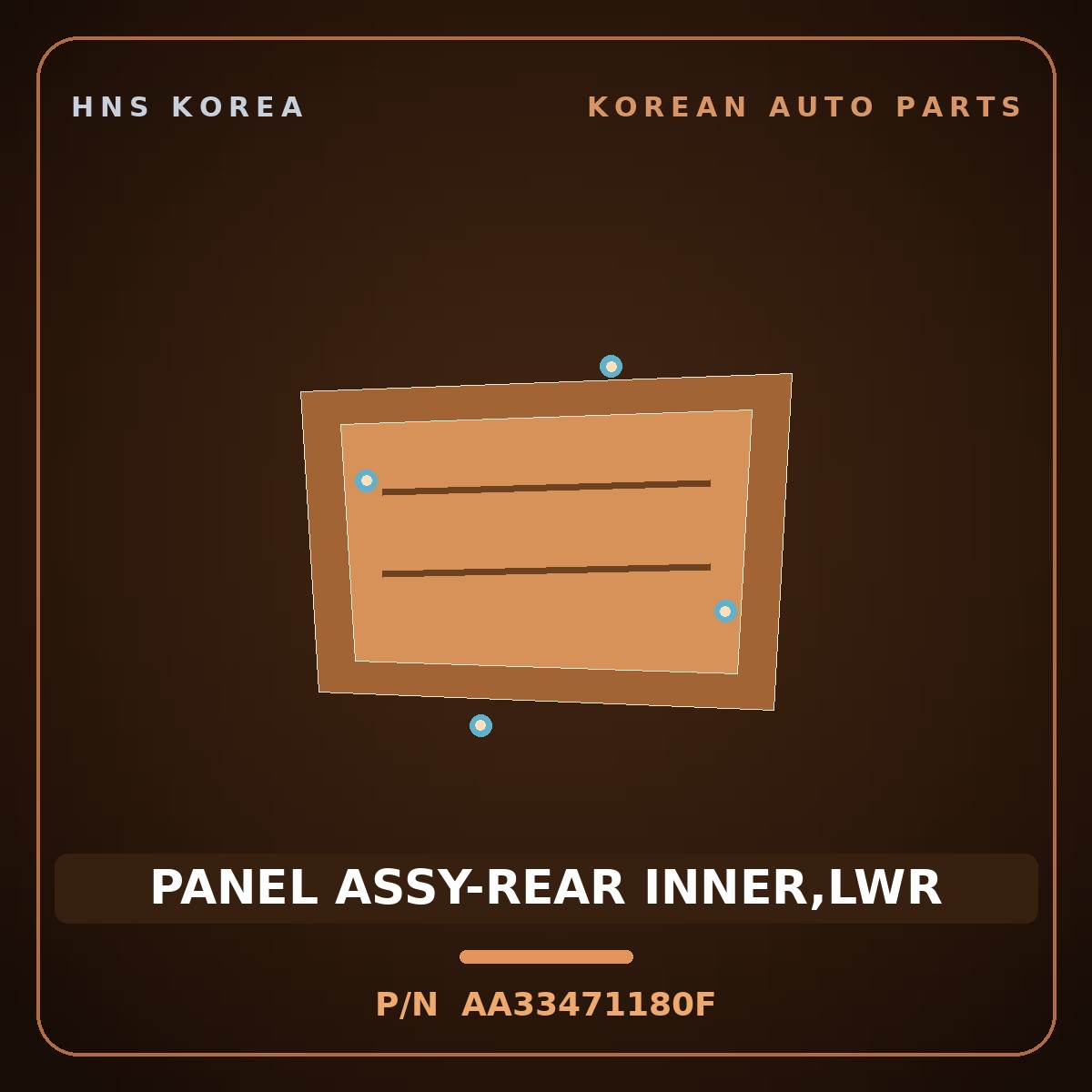 Genuine Mobis PANEL ASSY-REAR INNER,LWR AA33471180F for Retona 1999 HNS Parts Korea