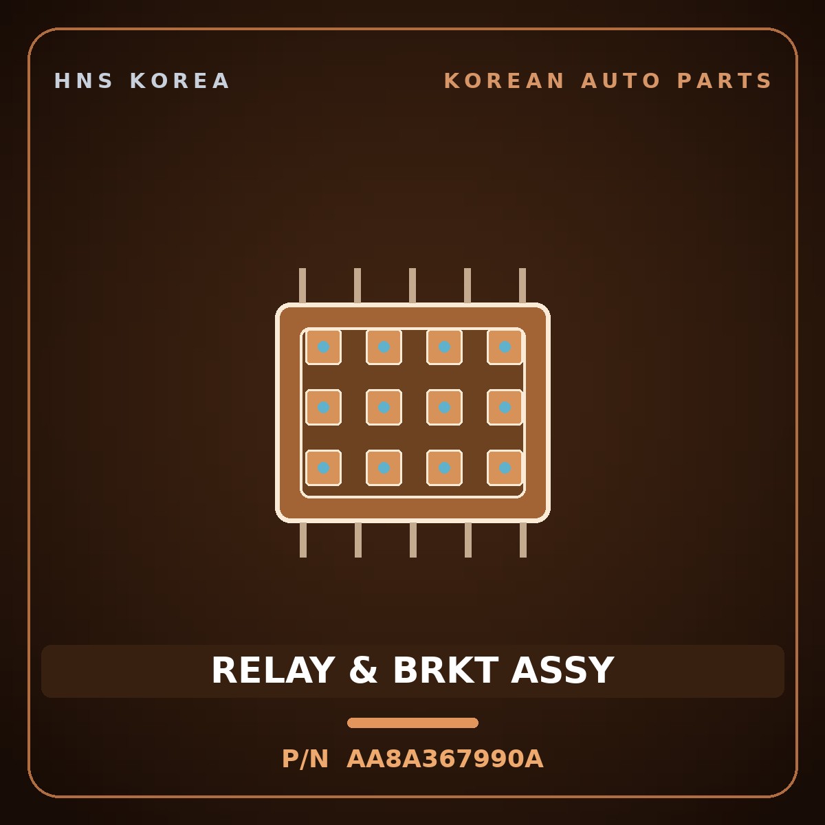 Genuine Mobis RELAY & BRKT ASSY AA8A367990A for Power Combi 1998 HNS Parts Korea