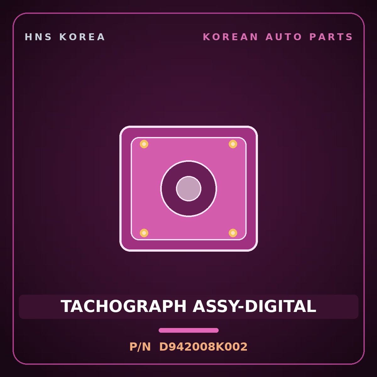 Genuine Mobis TACHOGRAPH ASSY-DIGITAL D942008K002 for Trago 2006 HNS Parts Korea