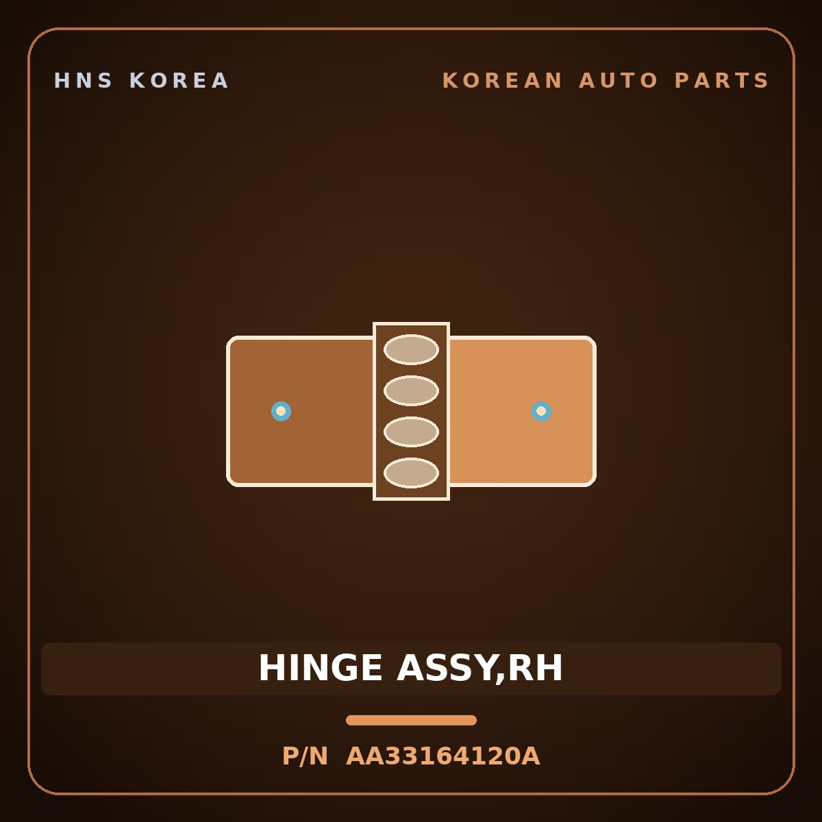 Genuine Mobis HINGE ASSY,RH AA33164120A for Retona 1999 HNS Parts Korea