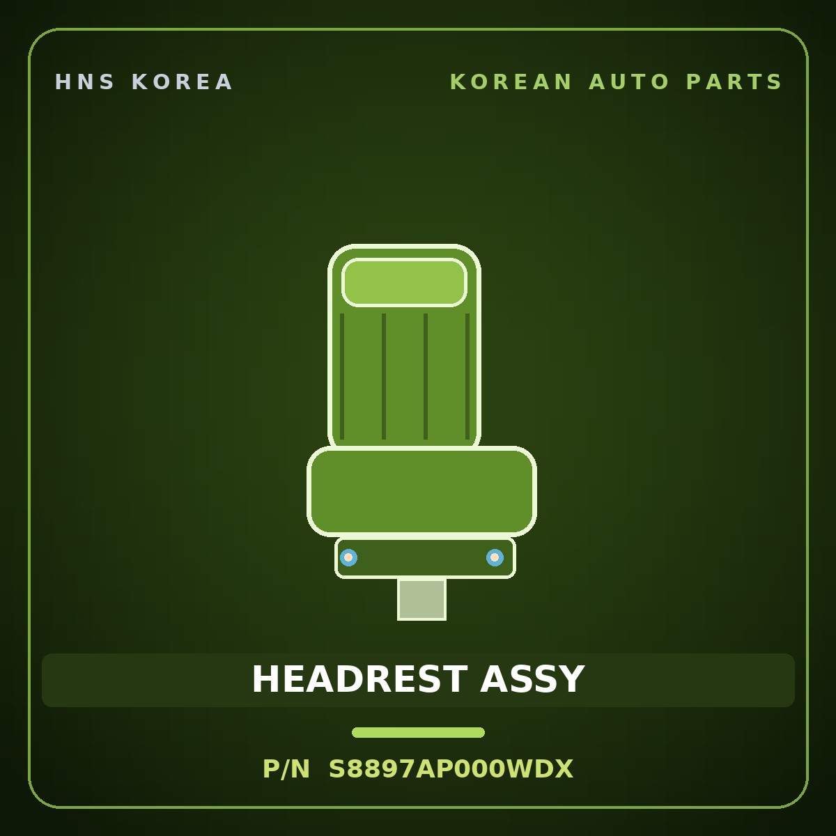 Genuine Mobis HEADREST ASSY S8897AP000WDX for Palisade 2022 HNS Parts Korea