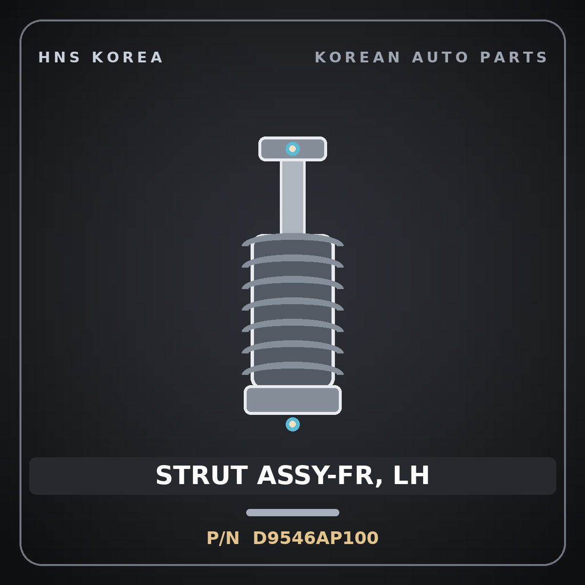 Genuine Mobis STRUT ASSY-FR, LH D9546AP100 for Sportage 2019 HNS Parts Korea