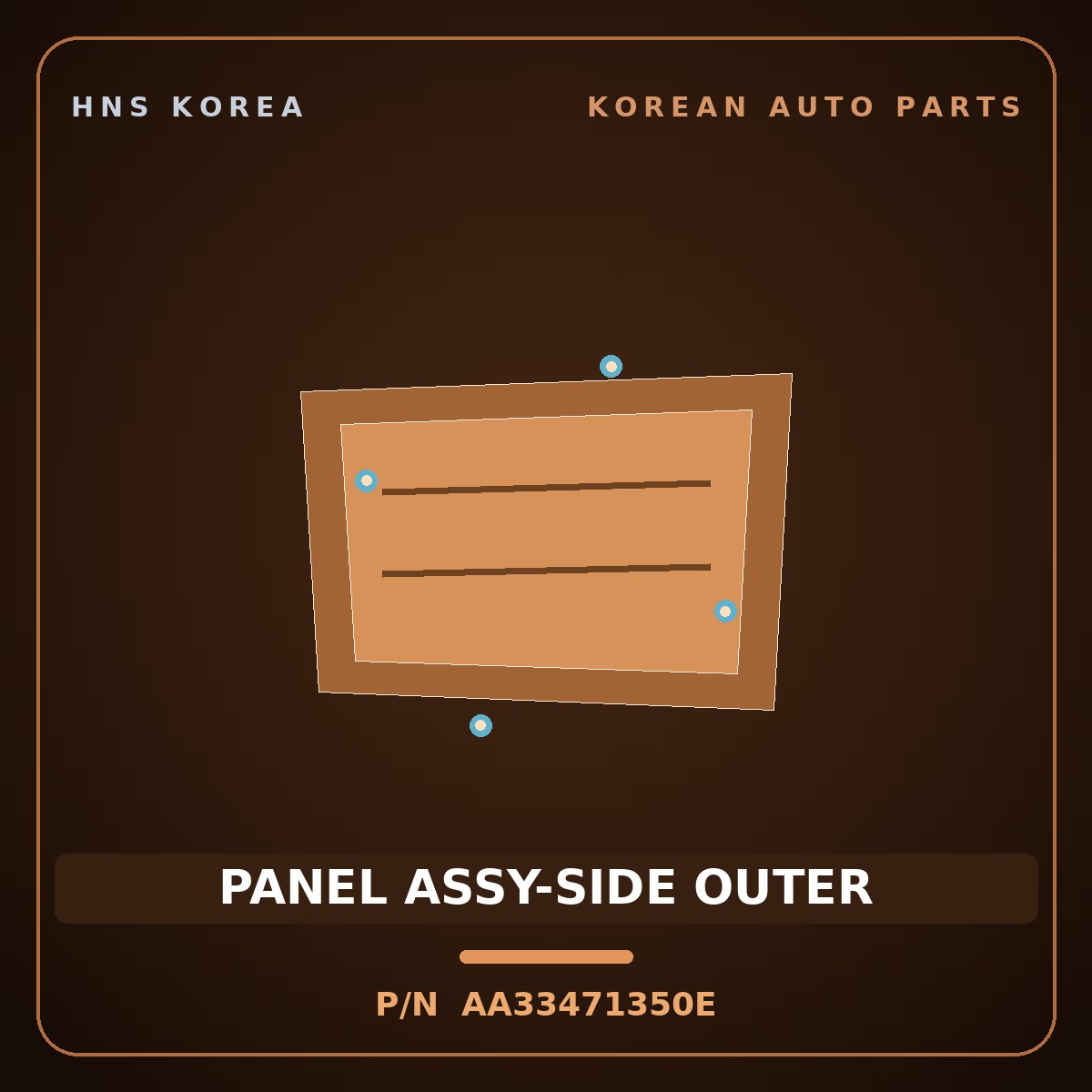 Genuine Mobis PANEL ASSY-SIDE OUTER AA33471350E for Retona 1999 HNS Parts Korea