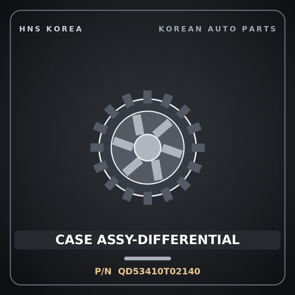 Genuine Mobis CASE ASSY-DIFFERENTIAL QD53410T02140 for Elec City 2006 HNS Parts Korea