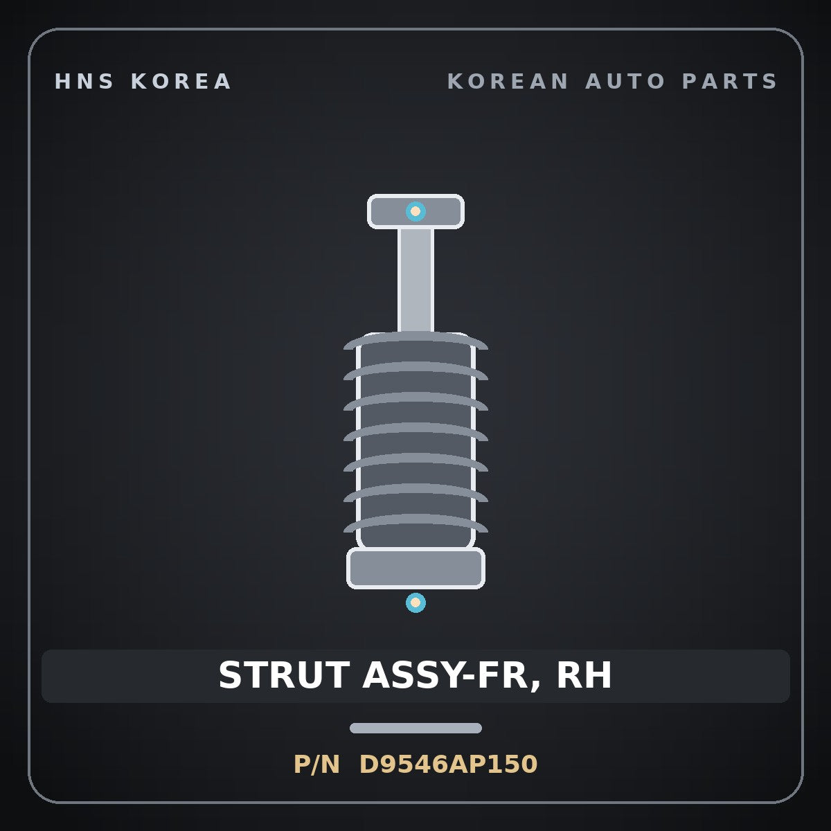 Genuine Mobis STRUT ASSY-FR, RH D9546AP150 for Sportage 2019 HNS Parts Korea