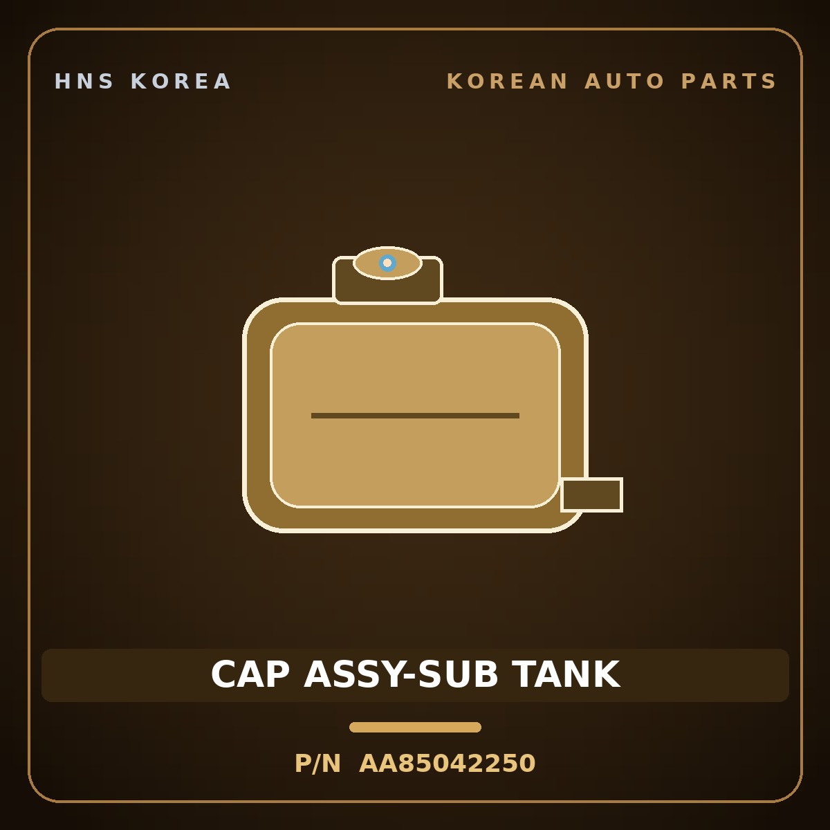 Genuine Mobis CAP ASSY-SUB TANK AA85042250 for Power Combi 1998 HNS Parts Korea