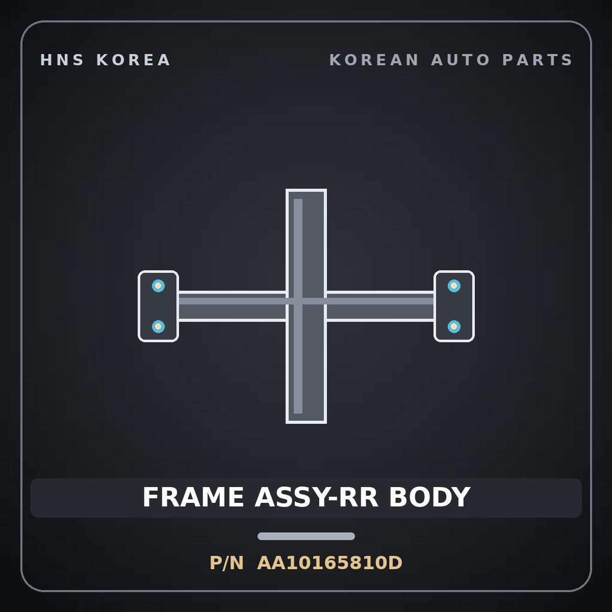 Genuine Mobis FRAME ASSY-RR BODY AA10165810D for Towner 2000 HNS Parts Korea
