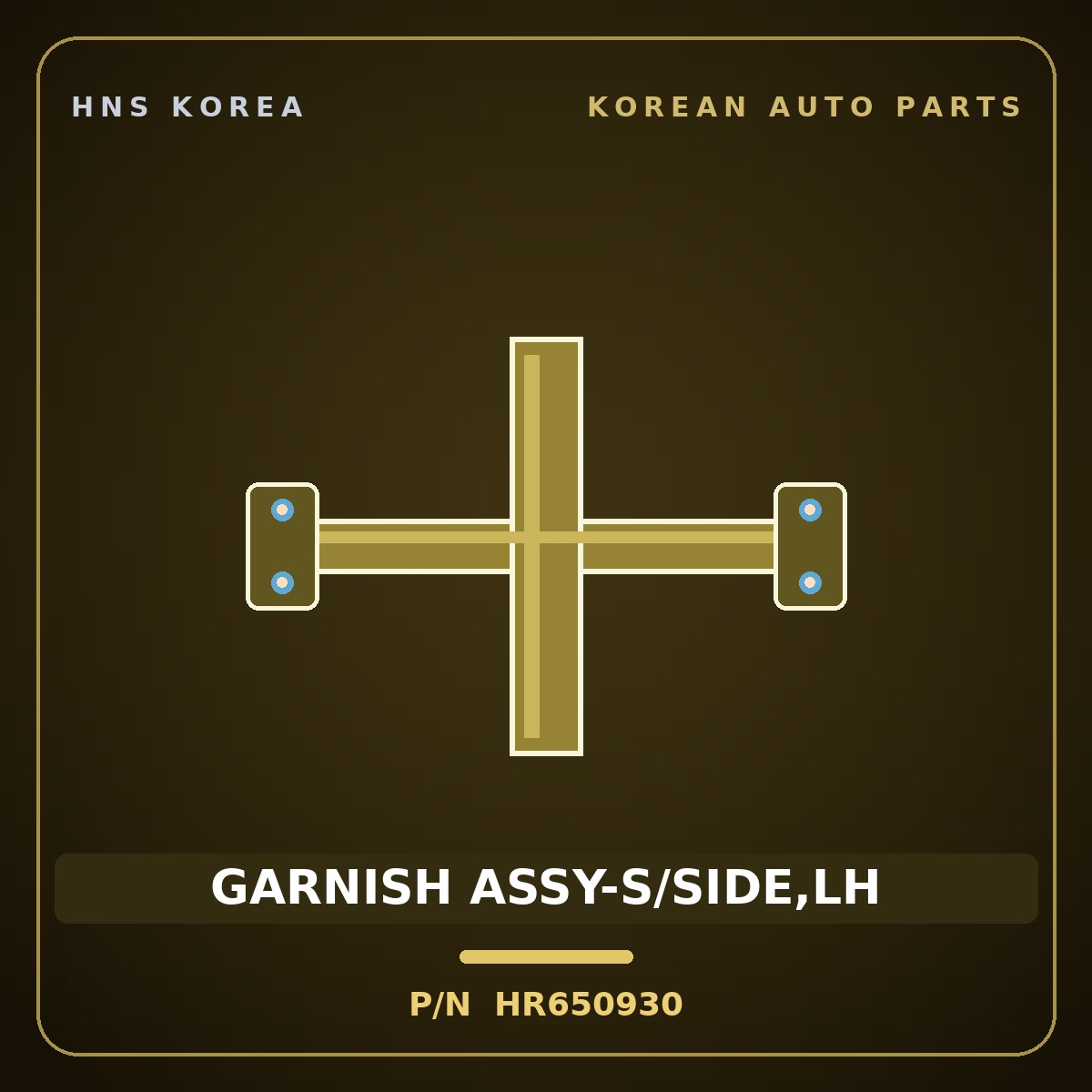 Genuine Mobis GARNISH ASSY-S/SIDE,LH HR650930 for Galloper 1990 HNS Parts Korea