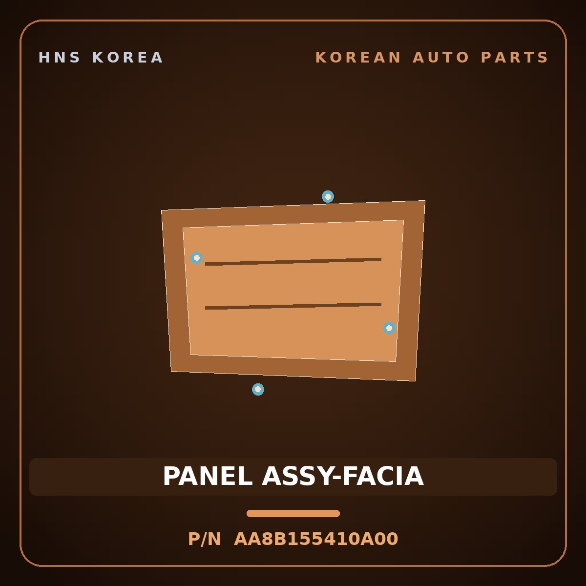 Genuine Mobis PANEL ASSY-FACIA AA8B155410A00 for Power Combi 1998 HNS Parts Korea