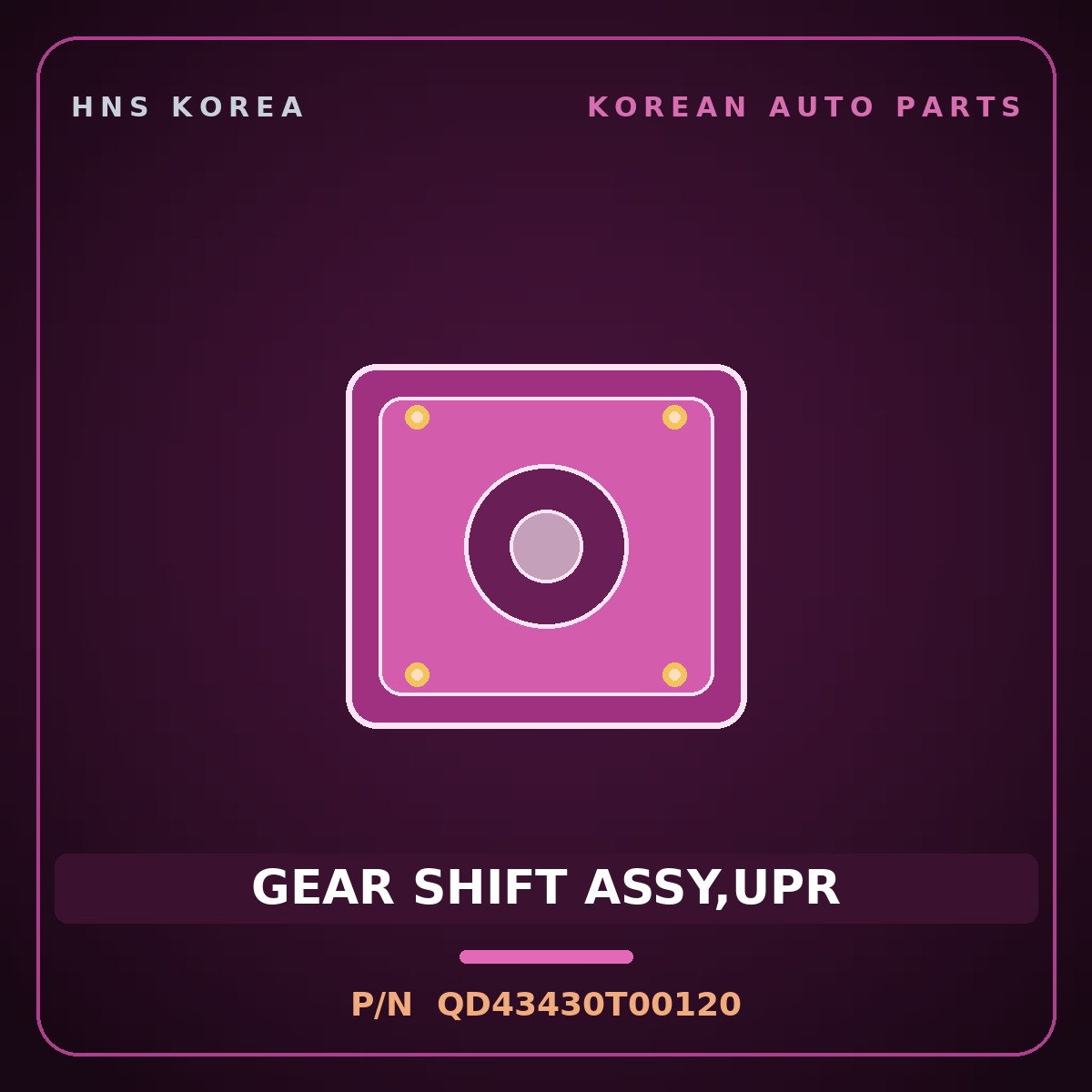 Genuine Mobis GEAR SHIFT ASSY,UPR QD43430T00120 for Global 900 2008 HNS Parts Korea