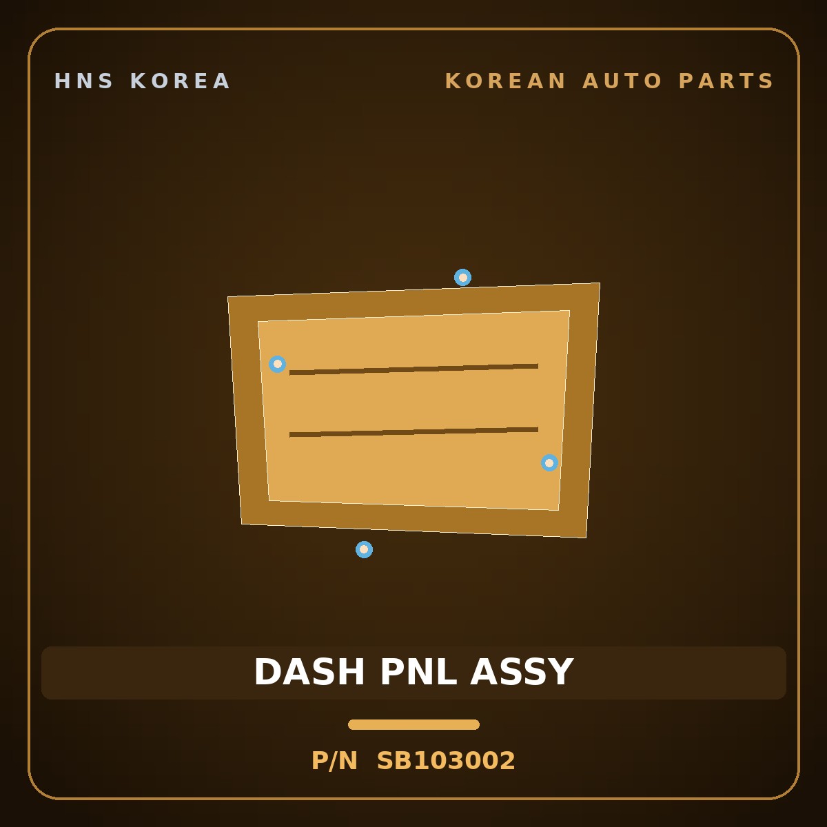 Genuine Mobis DASH PNL ASSY SB103002 for Galloper 1998 HNS Parts Korea