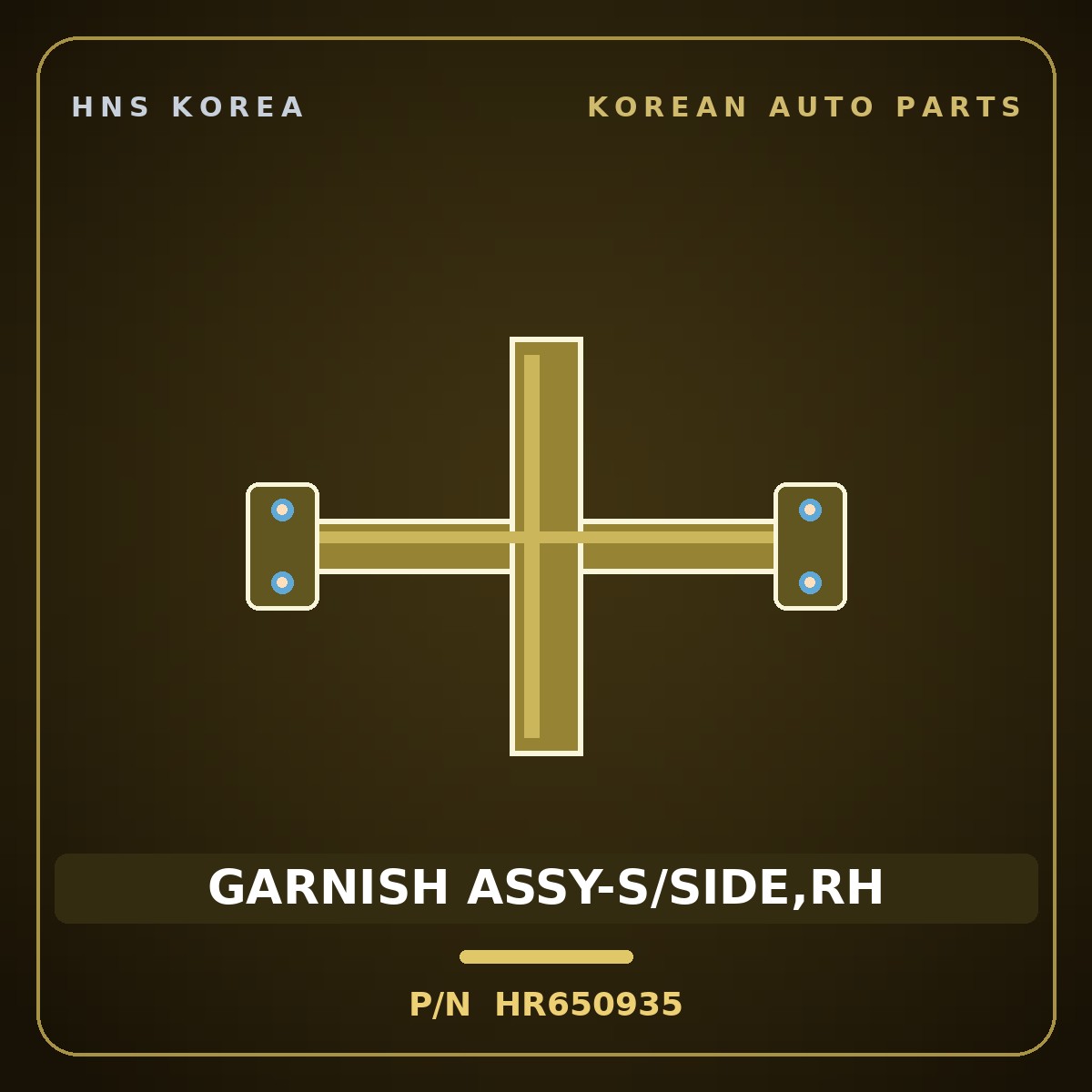 Genuine Mobis GARNISH ASSY-S/SIDE,RH HR650935 for Galloper 1990 HNS Parts Korea