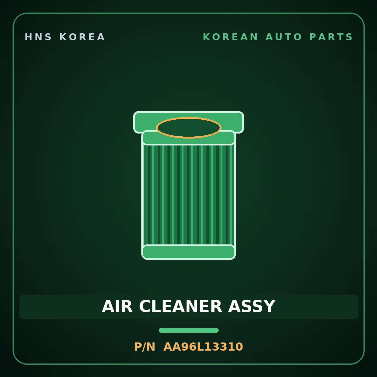 Genuine Mobis AIR CLEANER ASSY AA96L13310 for Granbird 2001 HNS Parts Korea