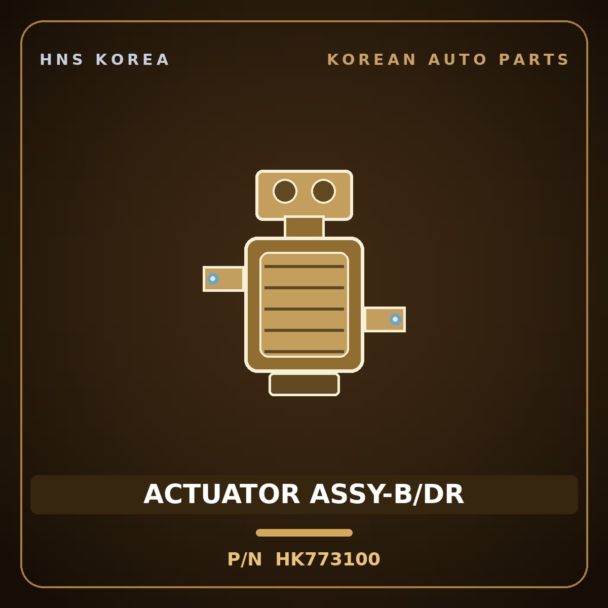 Genuine Mobis ACTUATOR ASSY-B/DR HK773100 for Galloper 1998 HNS Parts Korea