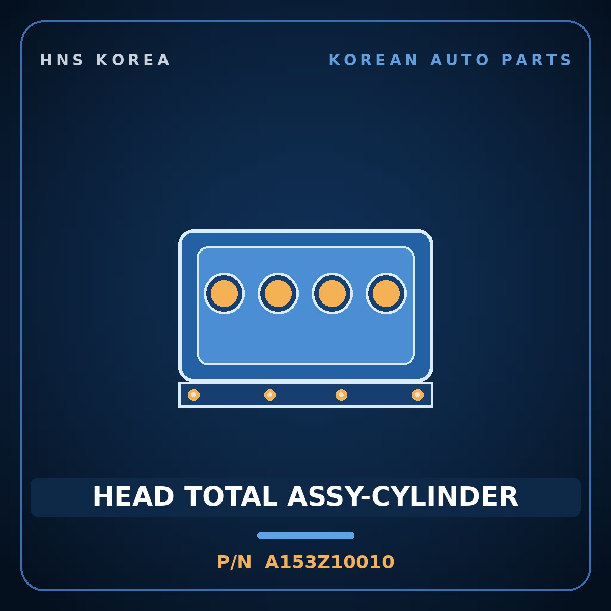 Genuine Mobis HEAD TOTAL ASSY-CYLINDER A153Z10010 for 5-Ton Truck 1997 HNS Parts Korea