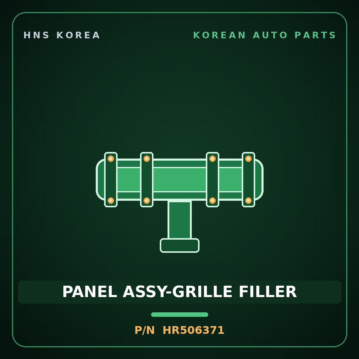 Genuine Mobis PANEL ASSY-GRILLE FILLER HR506371 for Galloper 1990 HNS Parts Korea