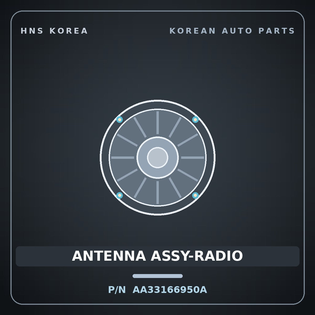 Genuine Mobis ANTENNA ASSY-RADIO AA33166950A for Retona 1999 HNS Parts Korea