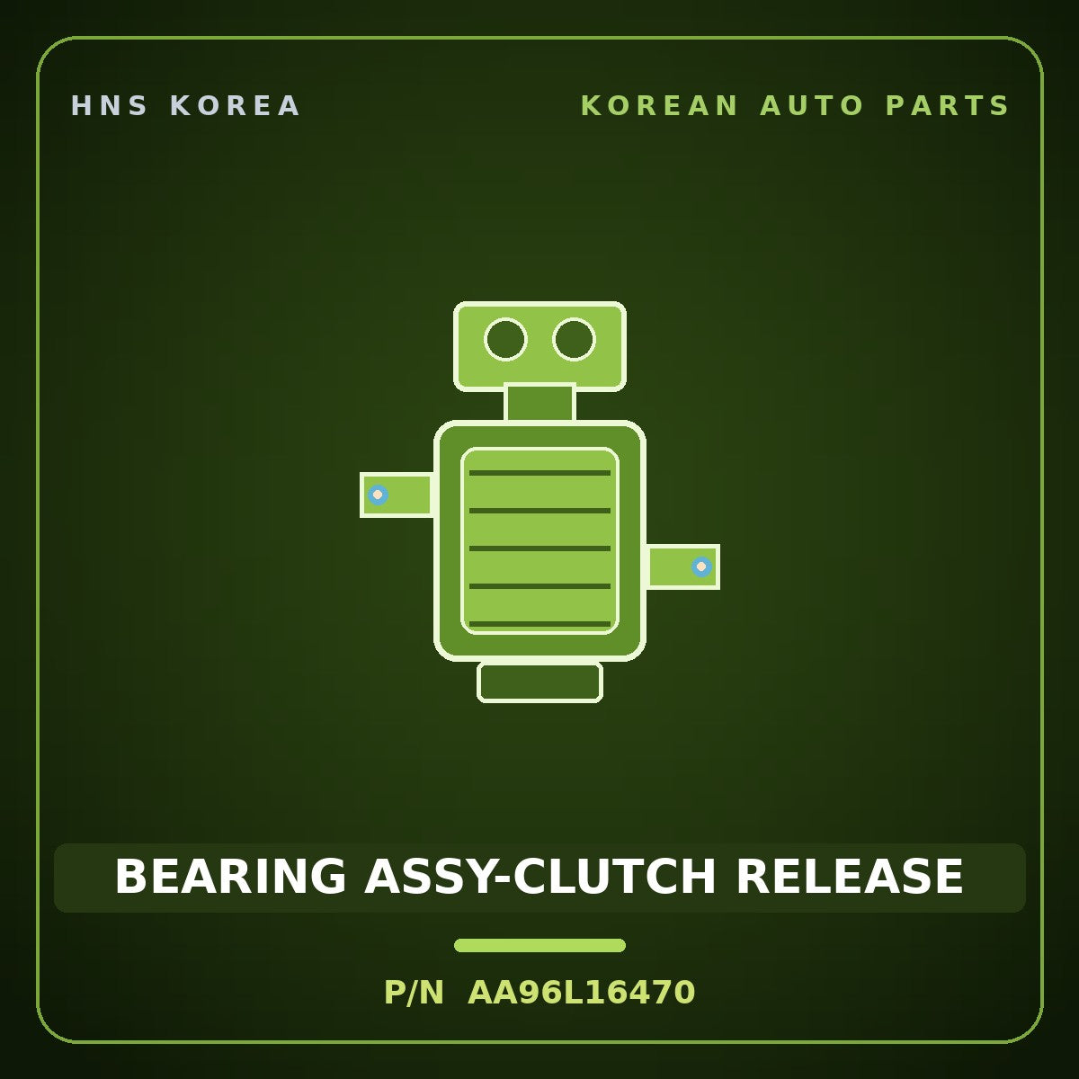 Genuine Mobis BEARING ASSY-CLUTCH RELEASE AA96L16470 for Granbird 2001 HNS Parts Korea