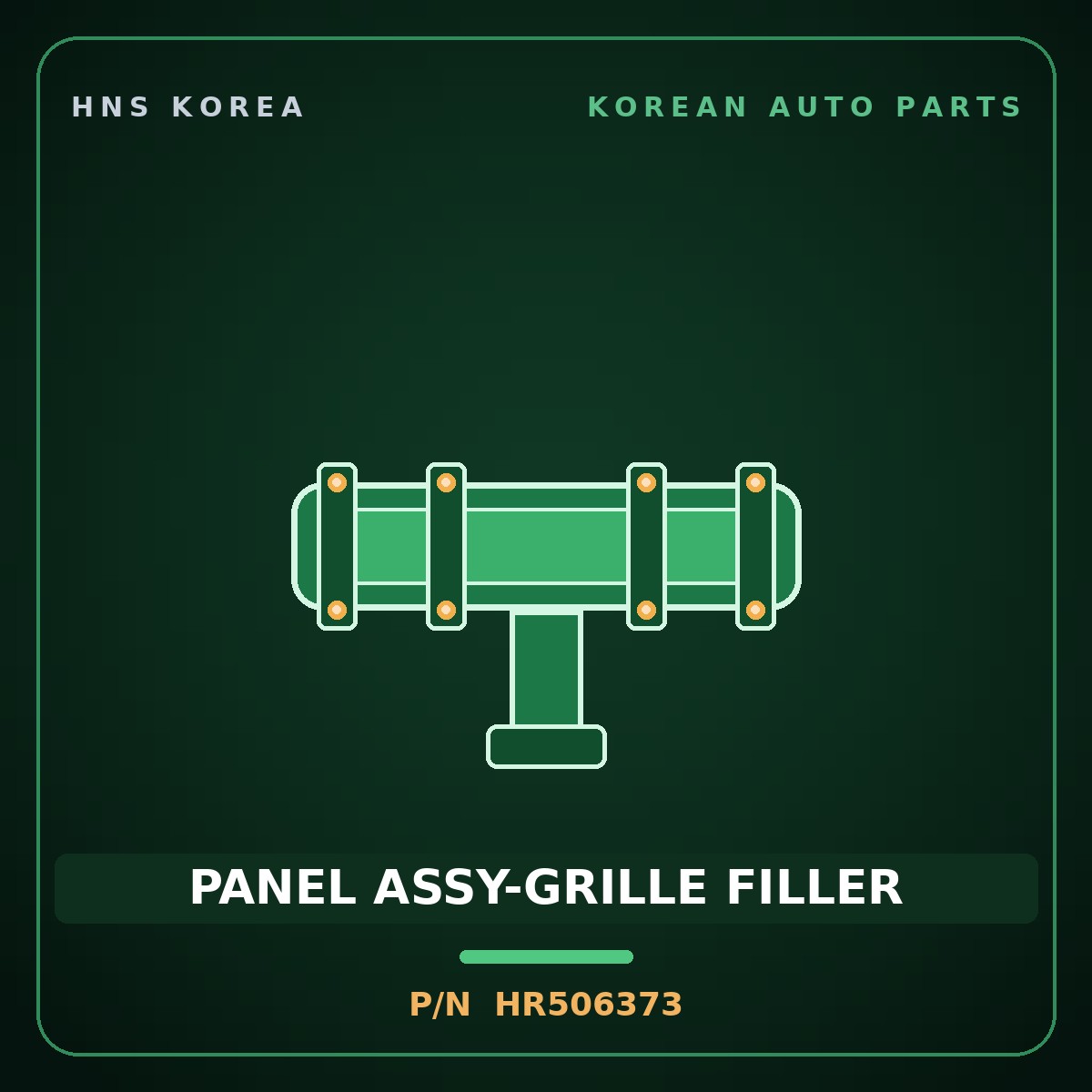 Genuine Mobis PANEL ASSY-GRILLE FILLER HR506373 for Galloper 1990 HNS Parts Korea