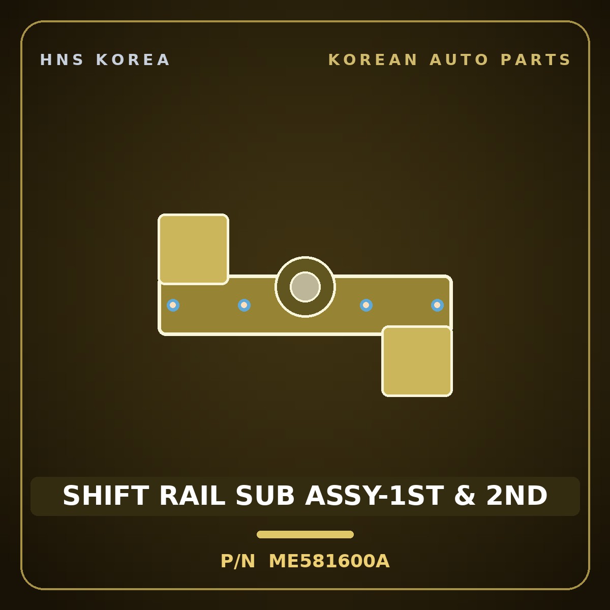 Genuine Mobis SHIFT RAIL SUB ASSY-1ST & 2ND ME581600A for Galloper 1990 HNS Parts Korea
