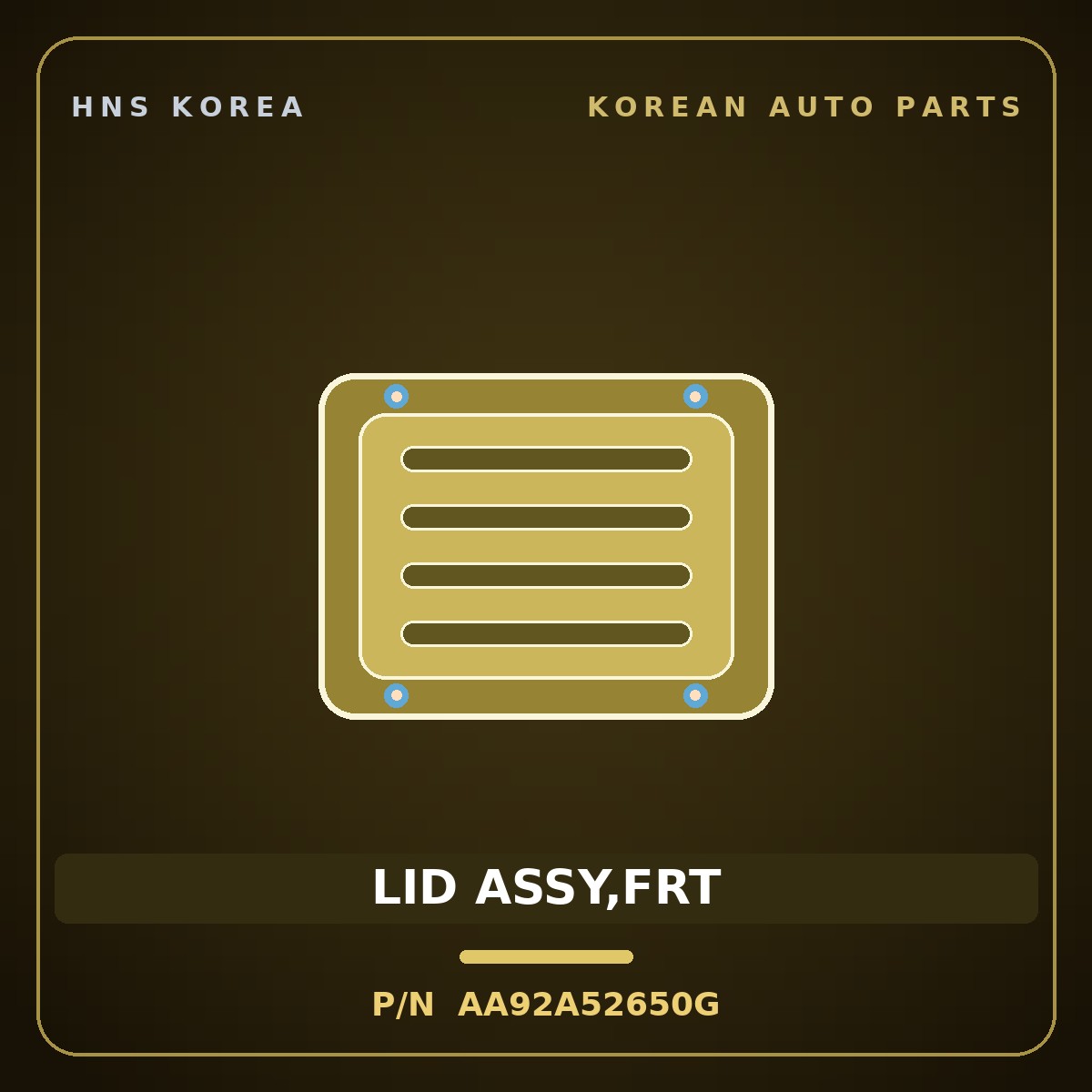 Genuine Mobis LID ASSY,FRT AA92A52650G for Granbird 2001 HNS Parts Korea