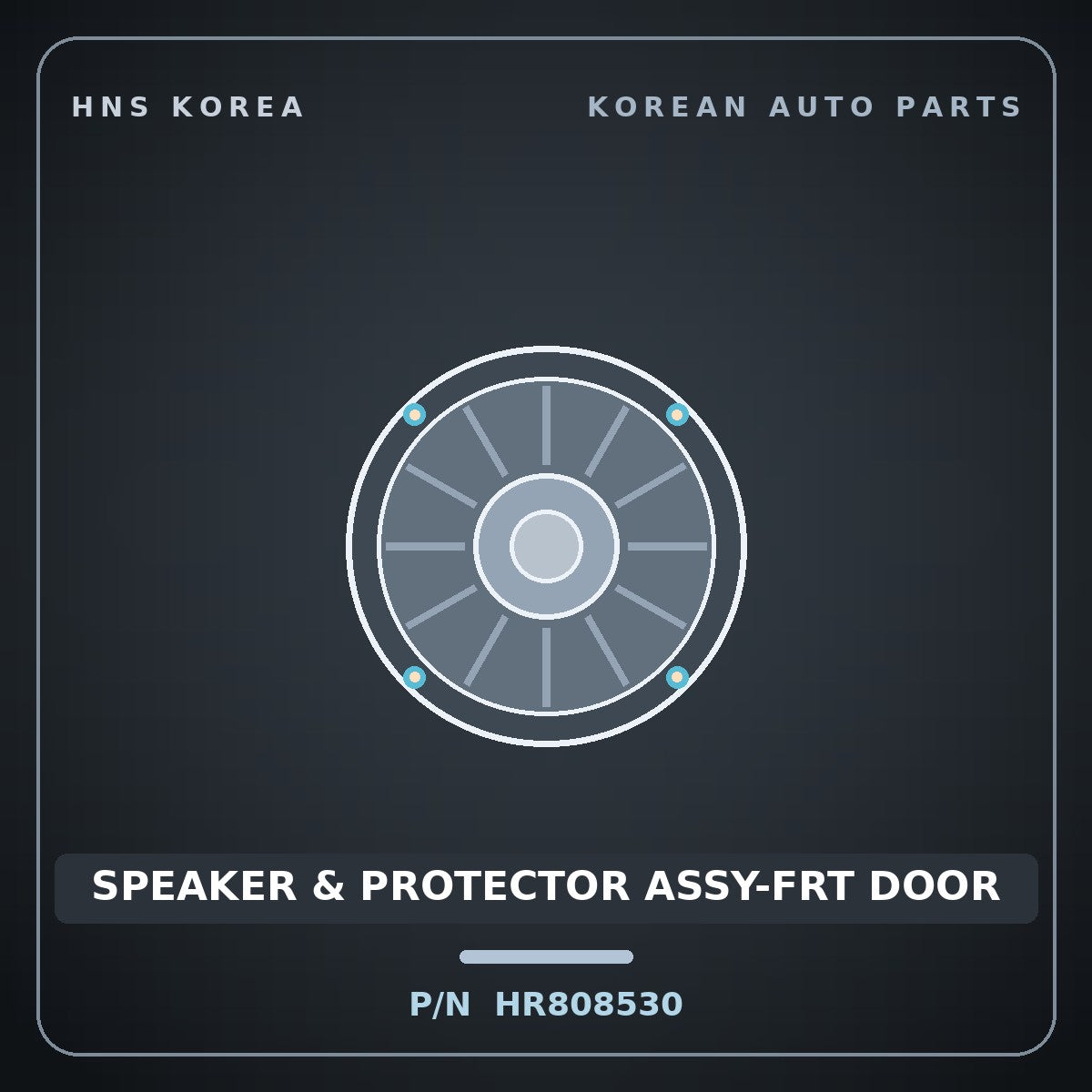 Genuine Mobis SPEAKER & PROTECTOR ASSY-FRT DOOR HR808530 for Galloper 1990 HNS Parts Korea