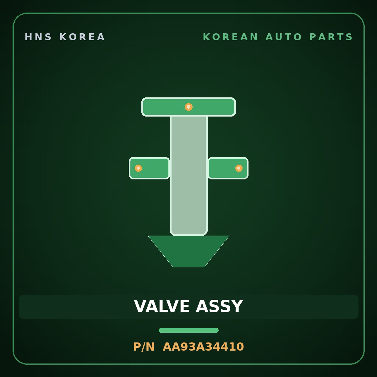 Genuine Mobis VALVE ASSY AA93A34410 for Granbird 2001 HNS Parts Korea