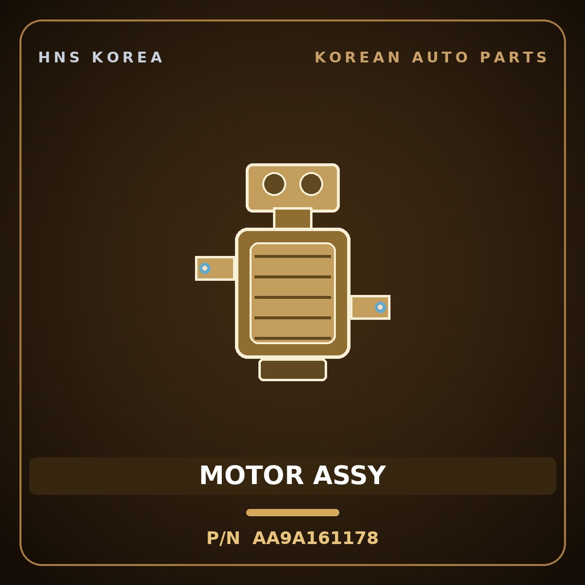 Genuine Mobis MOTOR ASSY AA9A161178 for Granbird 2001 HNS Parts Korea