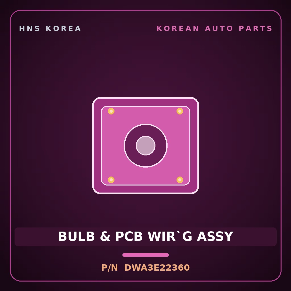Genuine Mobis BULB & PCB WIR`G ASSY DWA3E22360 for Sorento 2002 HNS Parts Korea
