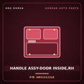 Genuine Mobis HANDLE ASSY-DOOR INSIDE,RH HR513121LK for Galloper 1990 HNS Parts Korea