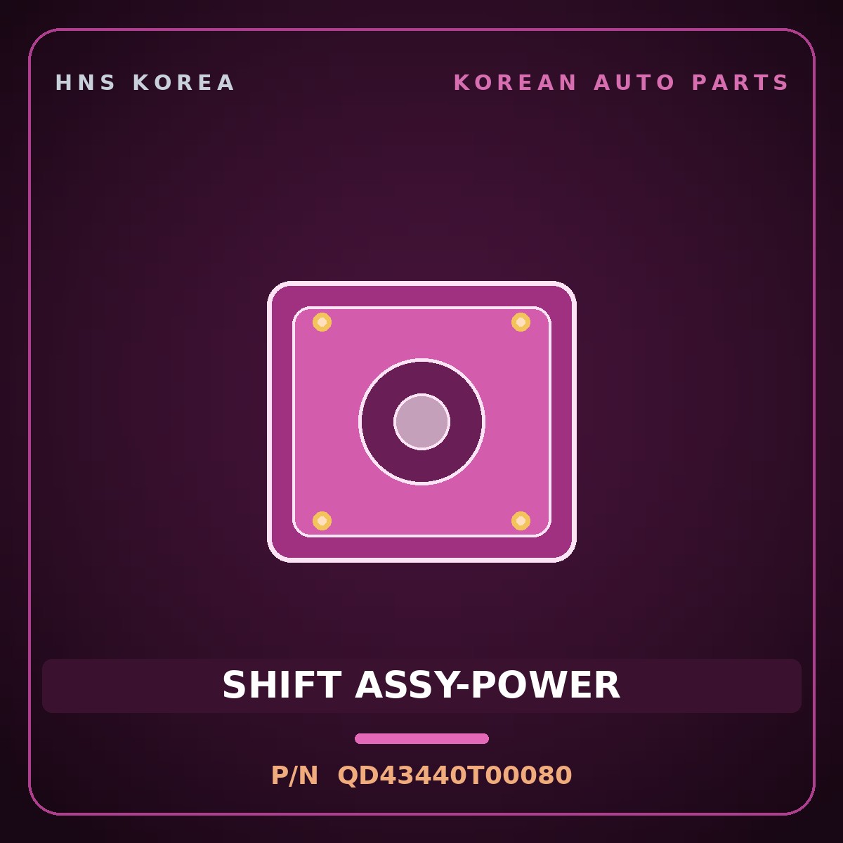 Genuine Mobis SHIFT ASSY-POWER QD43440T00080 for Aero City 2008 HNS Parts Korea
