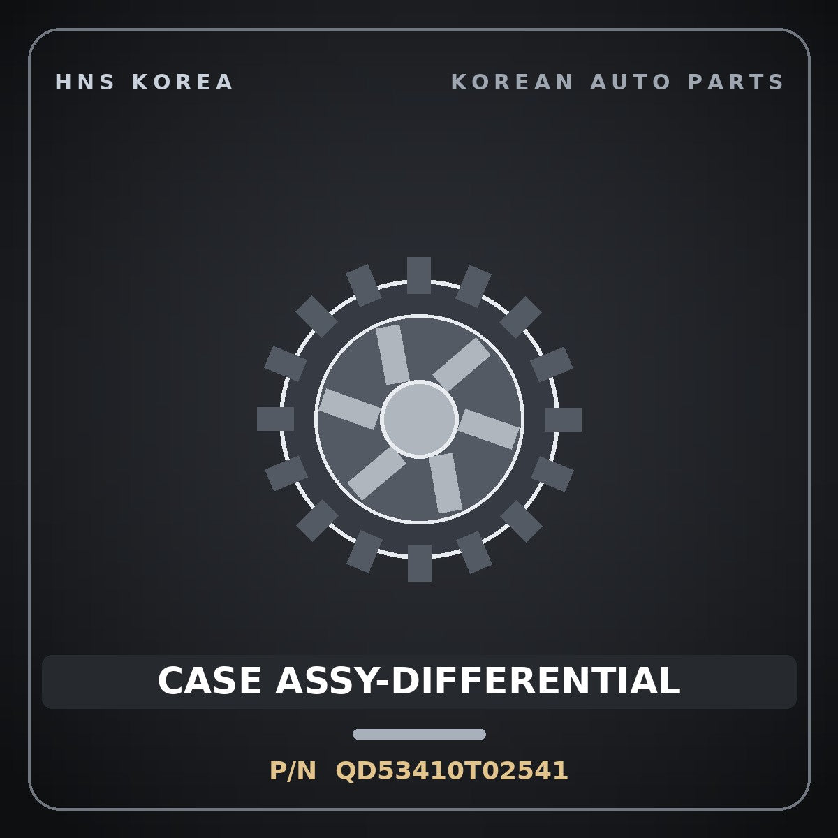 Genuine Mobis CASE ASSY-DIFFERENTIAL QD53410T02541 for Trago 2013 HNS Parts Korea