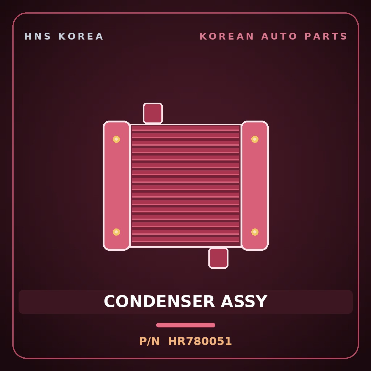 Genuine Mobis CONDENSER ASSY HR780051 for Galloper 1998 HNS Parts Korea