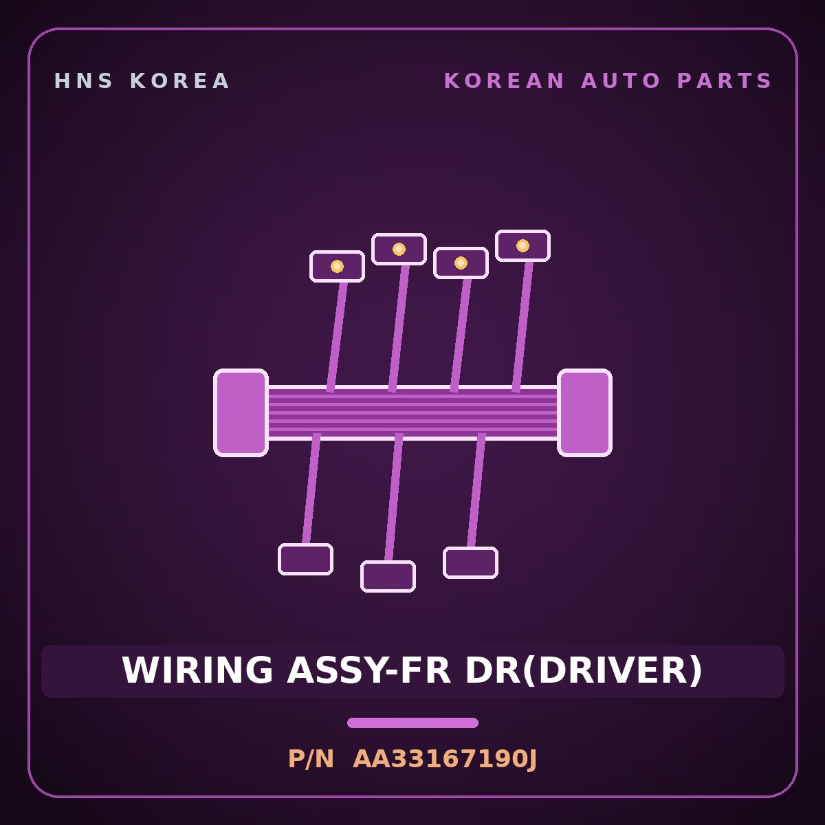 Genuine Mobis WIRING ASSY-FR DR(DRIVER) AA33167190J for Retona 1999 HNS Parts Korea