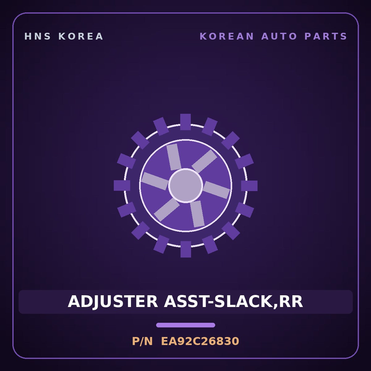 Genuine Mobis ADJUSTER ASST-SLACK,RR EA92C26830 for Granbird 2001 HNS Parts Korea