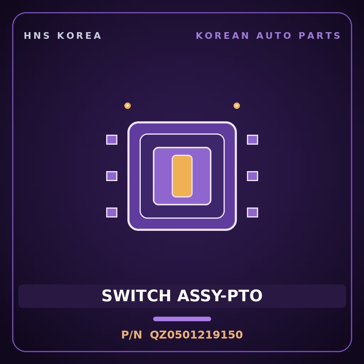 Genuine Mobis SWITCH ASSY-PTO QZ0501219150 for Mega Truck 2004 HNS Parts Korea