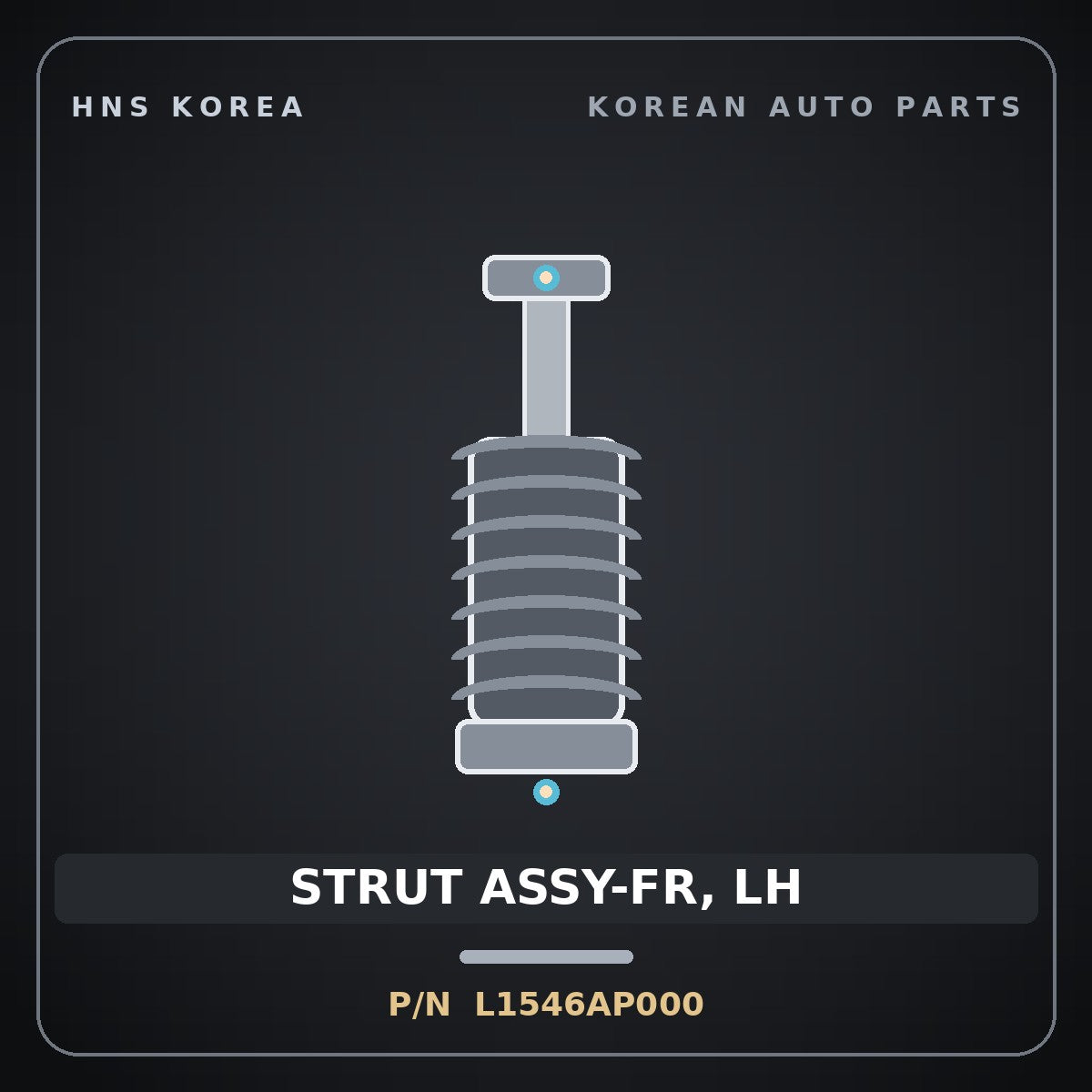Genuine Mobis STRUT ASSY-FR, LH L1546AP000 for Sonata 2019 HNS Parts Korea