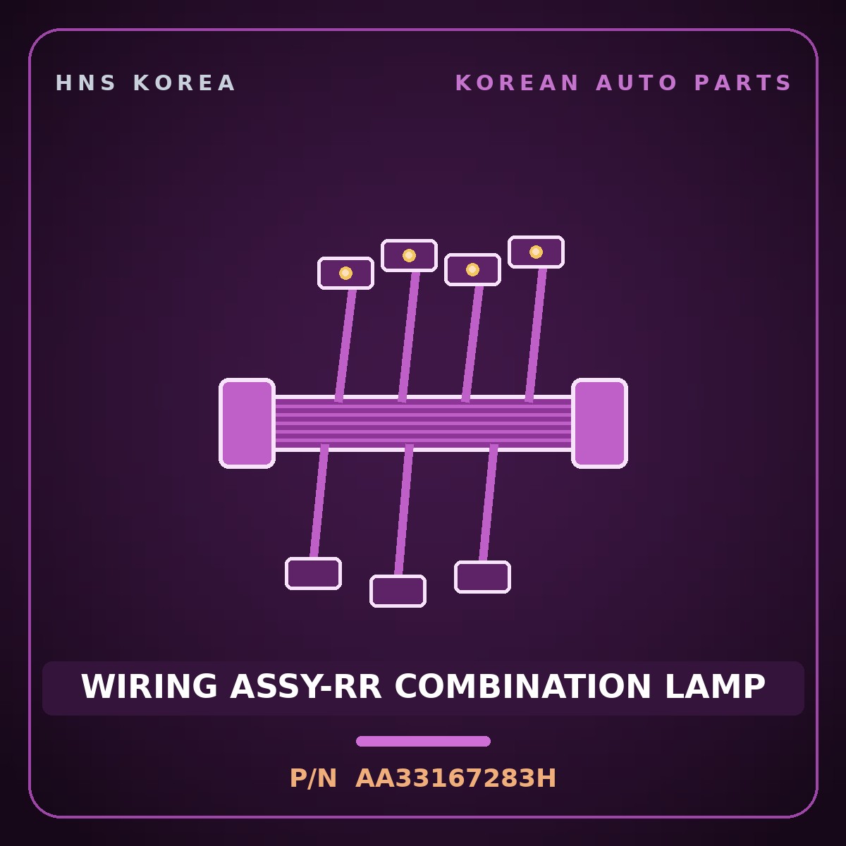 Genuine Mobis WIRING ASSY-RR COMBINATION LAMP AA33167283H for Retona 1999 HNS Parts Korea