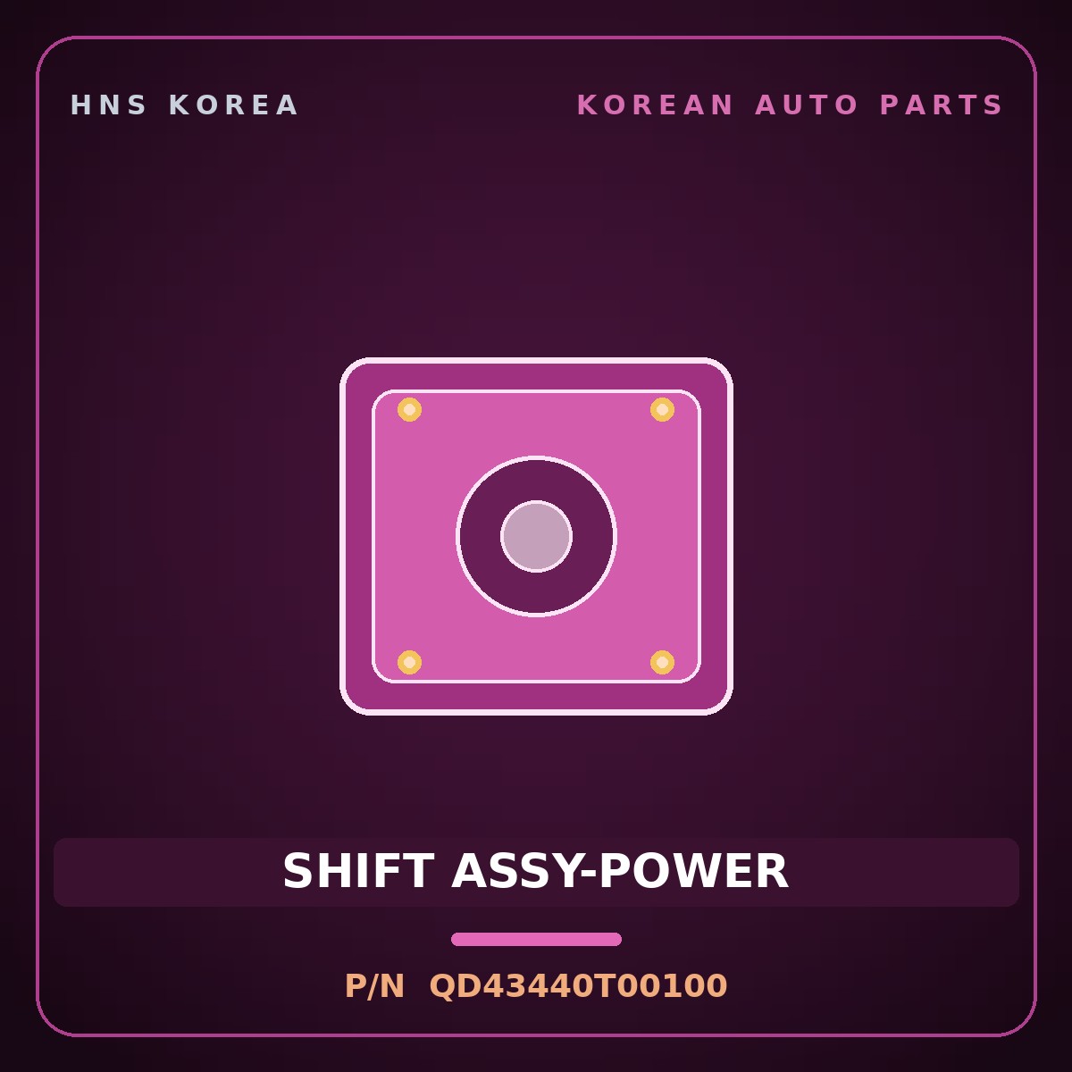 Genuine Mobis SHIFT ASSY-POWER QD43440T00100 for Express 2006 HNS Parts Korea