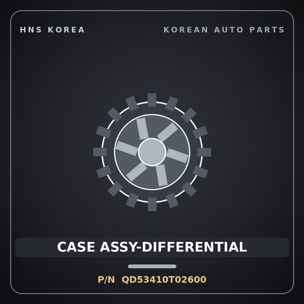 Genuine Mobis CASE ASSY-DIFFERENTIAL QD53410T02600 for Trago 2006 HNS Parts Korea