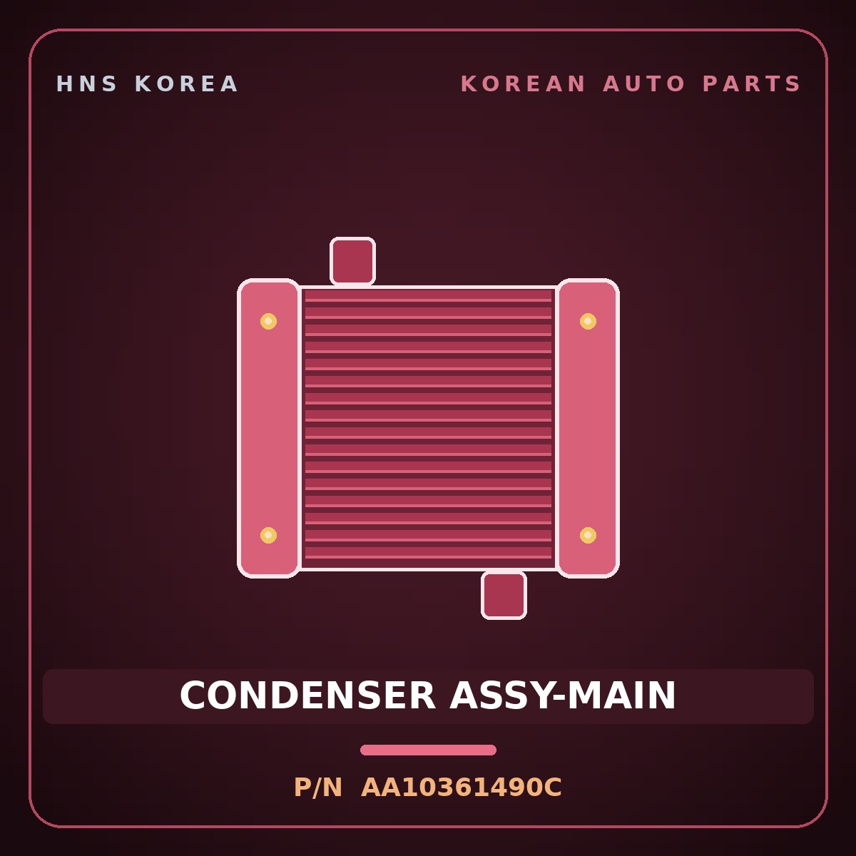 Genuine Mobis CONDENSER ASSY-MAIN AA10361490C for Towner 2000 HNS Parts Korea