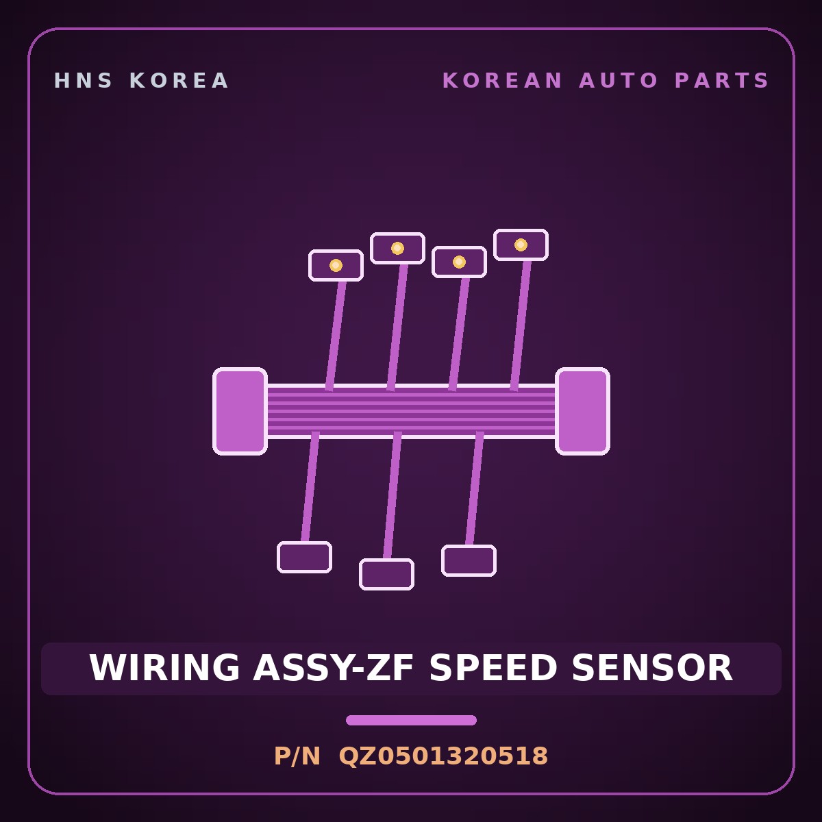 Genuine Mobis WIRING ASSY-ZF SPEED SENSOR QZ0501320518 for Elec City 2020 HNS Parts Korea